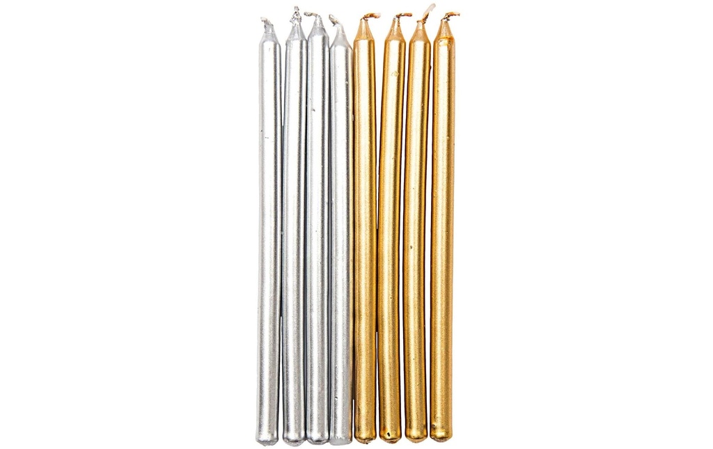 Rico Design Bougie 16 Pièce/s, Argent/Or