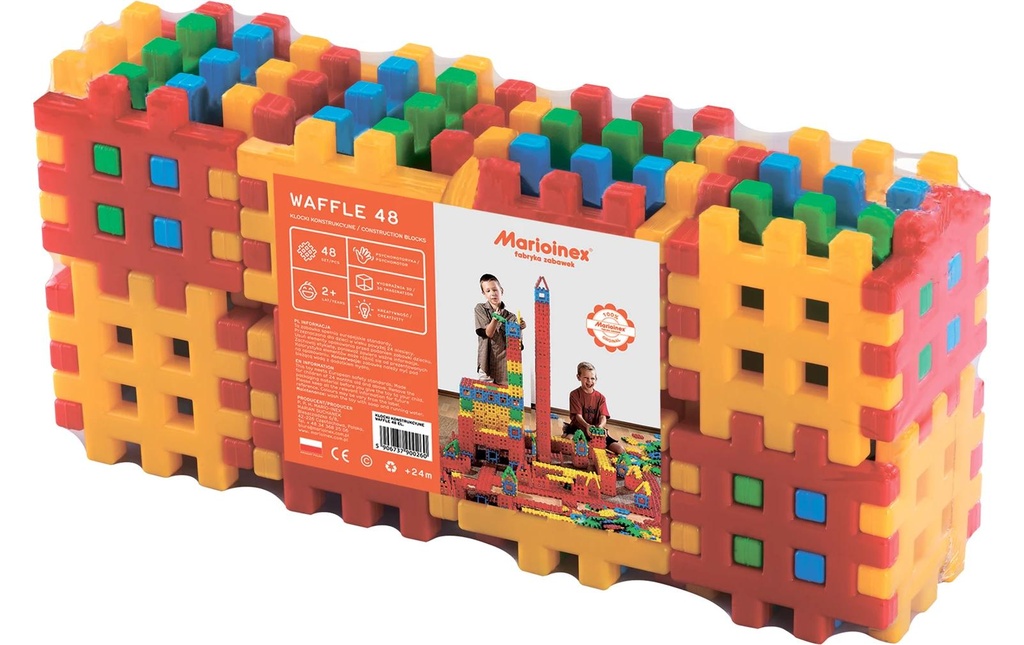 Max Bersinger Modules de construction Marioinex Waffle Blocks - 48 pièces