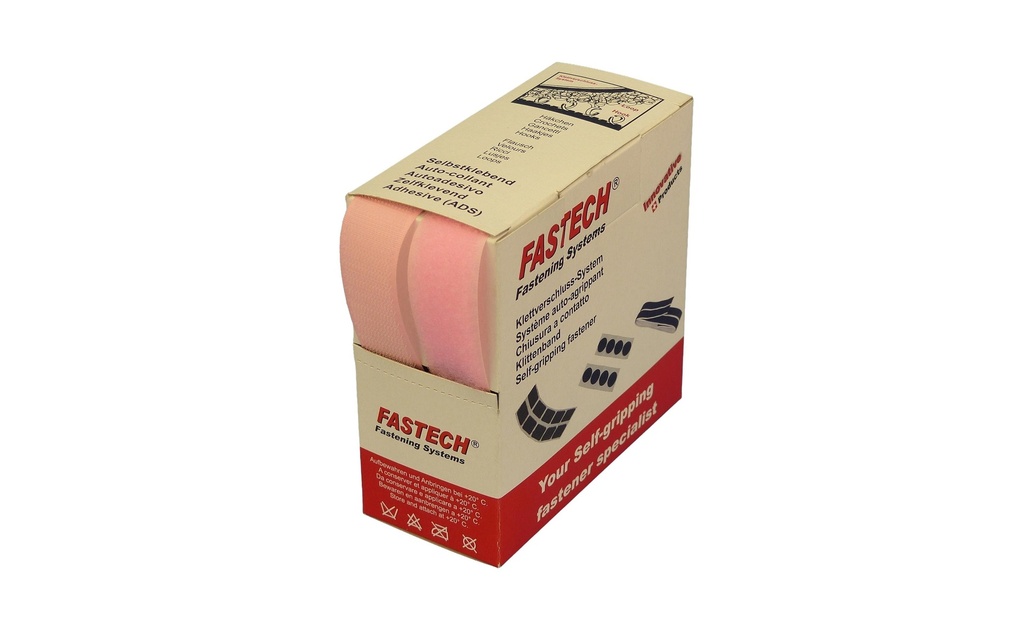 FASTECH Boîte de bande auto-agrippante Rose