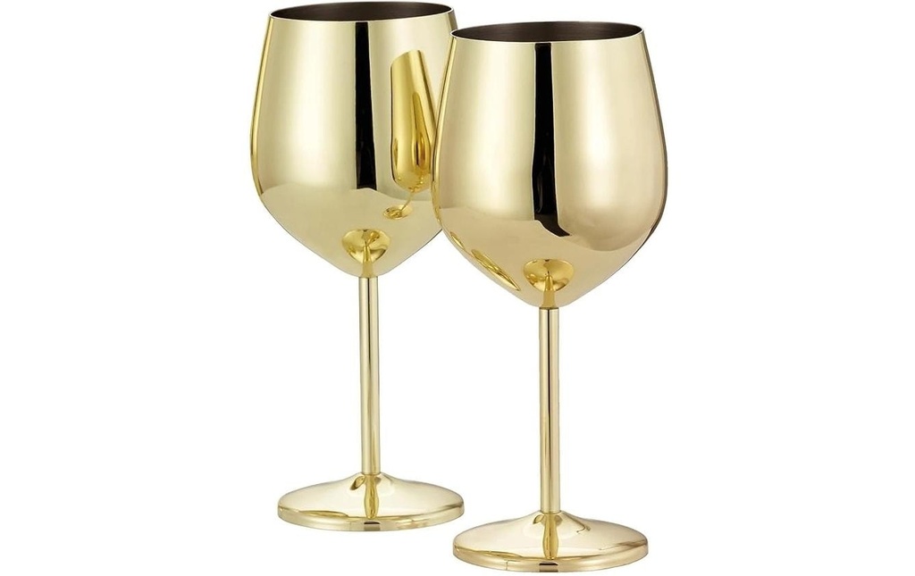 Oak & Steel Service de verres à vin 500 ml, 2 Pièce/s, Doré