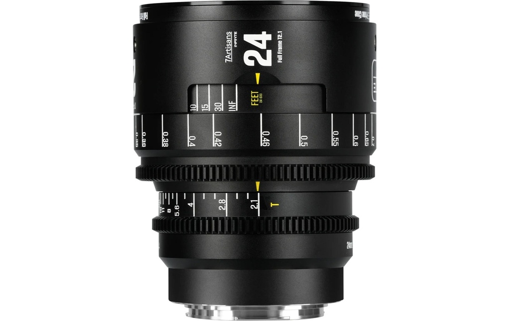 7Artisans Longueur focale fixe 24mm T/2.1 INFINTE Noir – Canon EF