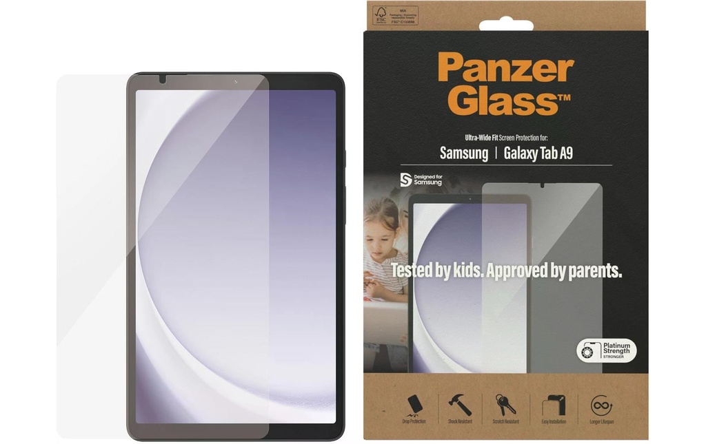 Panzerglass Films protecteurs pour tablettes Ultra Wide Fit Galaxy Tab A9 8.7