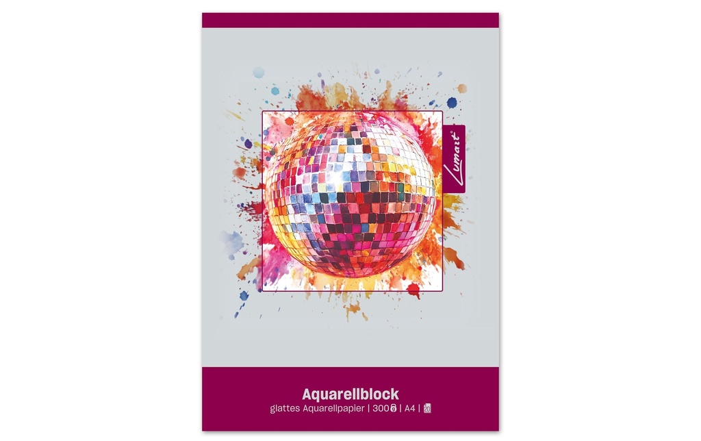 Lumart Bloc aquarelle Lumart A4, 300 g/m², 20 feuilles