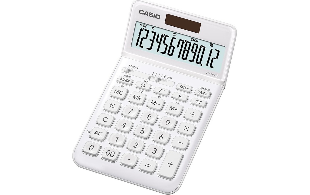 Casio Calculatrice CS-JW-200SC-WE Blanc