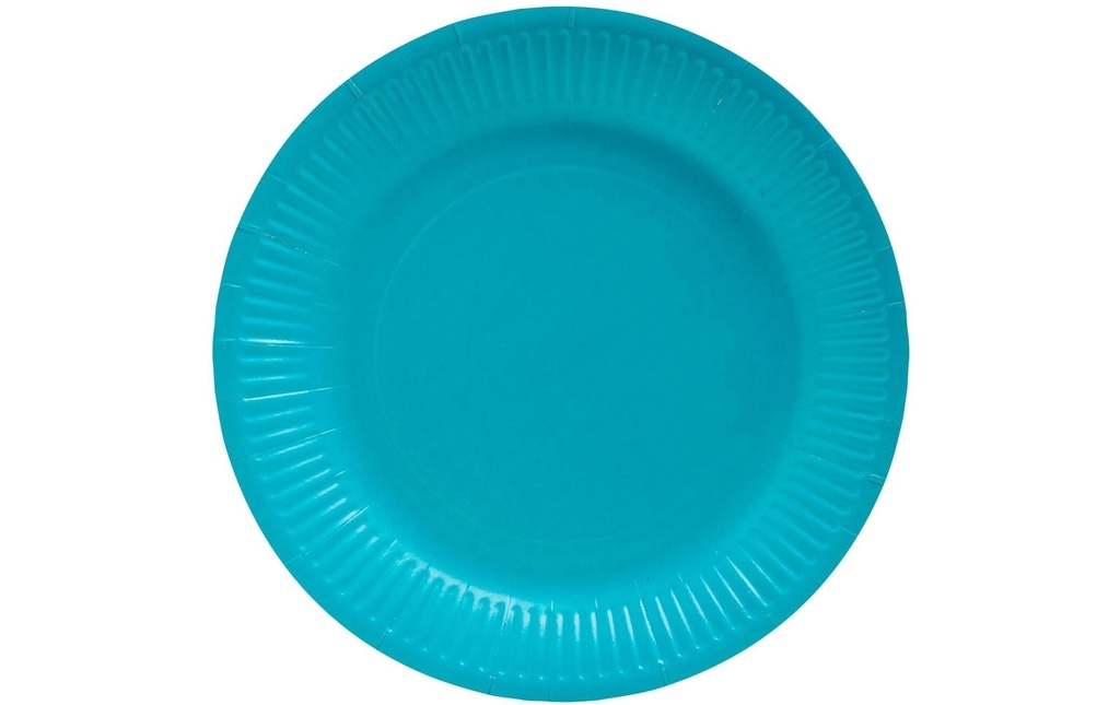 PRO nappe Assiettes jetables 23 cm, 20 Pièce/s, Turquoise