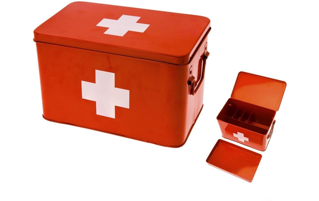 present time Armoires de premiers secours grand site 31.5 x 21 cm, rouge