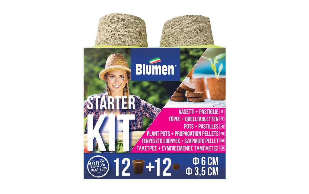 Blumen Godets de culture Starter-Kit pots + comprimés gonflants