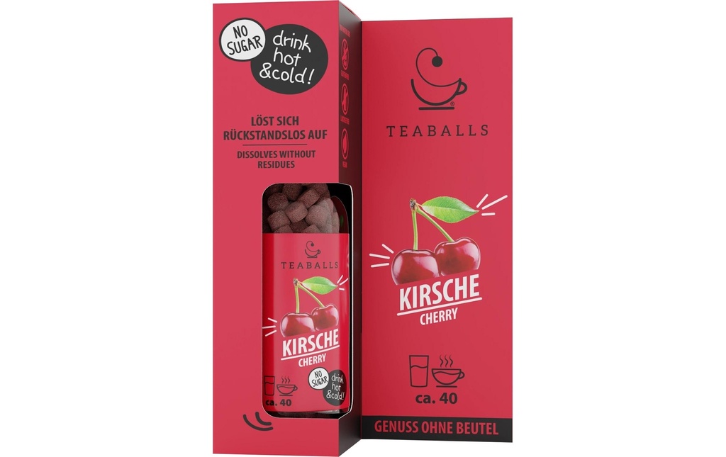 TEABALLS Teaballs Cerise Black Selection environ 40 tasses
