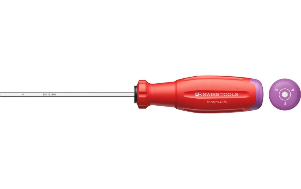 PB Swiss Tools Tournevis 38205 SwissGrip Evo HEX 4 120 mm