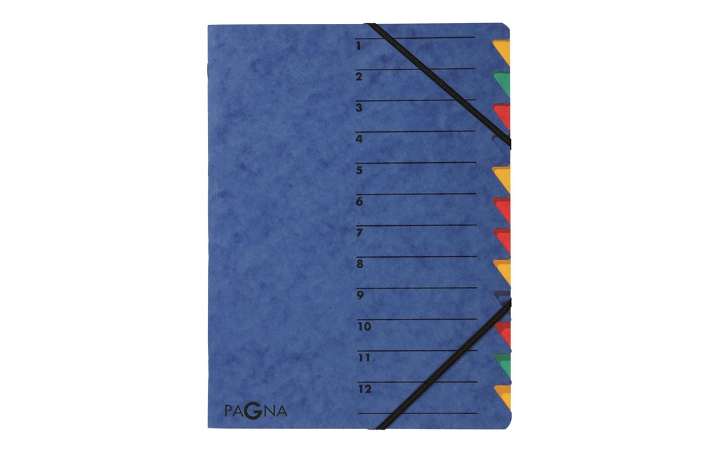 Pagna Classeur à compartiments Easy A4 Bleu