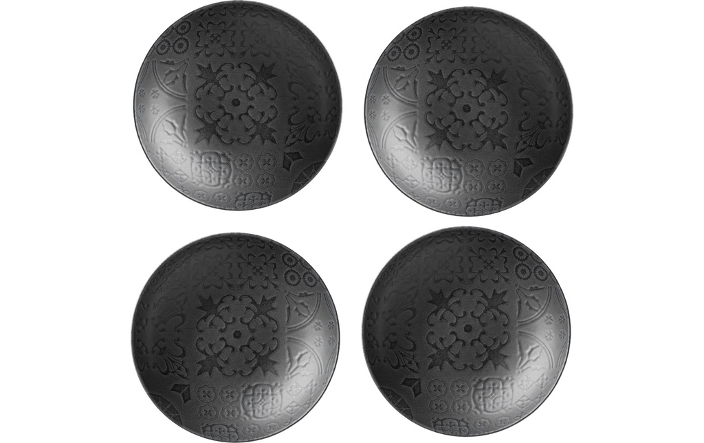 Mäser Assiette non décorative Tiles profond, 22 cm, 4 pièces, noir