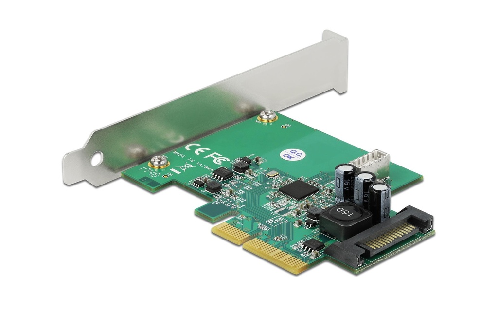 Delock Carte PCI Express 1x interne USB 3.2 Gen 2 Key B 20 Pin