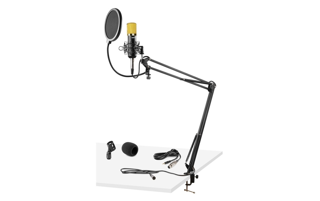 Vonyx Microphone à condensateur CMS400B Studio-Set