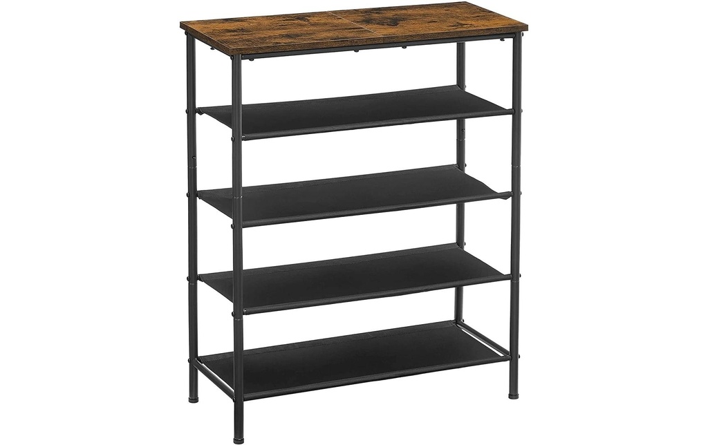 VASAGLE Support pour chaussures 30 x 91 cm, Brun/Noir