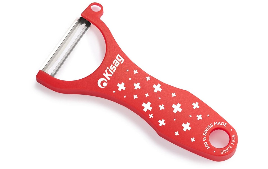 Kisag Couteau économe Universal Swiss Corsses Rouge