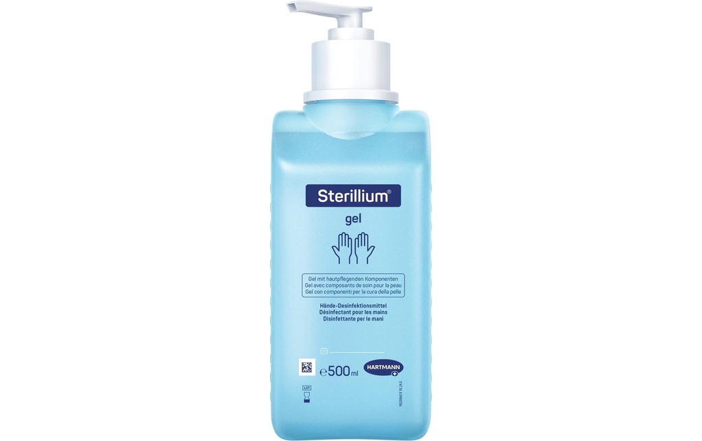 STERILLIUM Gel désinfect.av.pompe 500ml (500 pces)