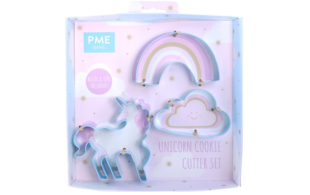 PME Kits d’emporte-pièces Licorne, 3 pièces
