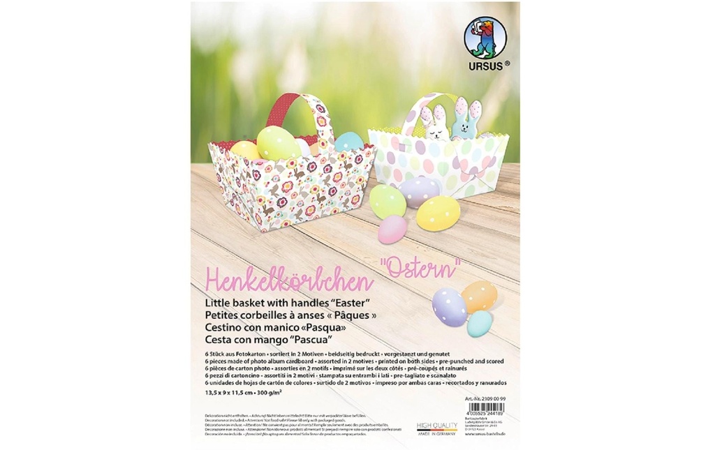 URSUS Kits de bricolage Panier de Pâques, Multicolore
