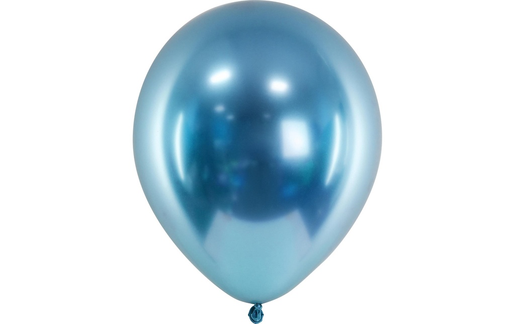 Partydeco Ballon de baudruche Uni Glossy 10 pièces, bleu, Ø 30 cm