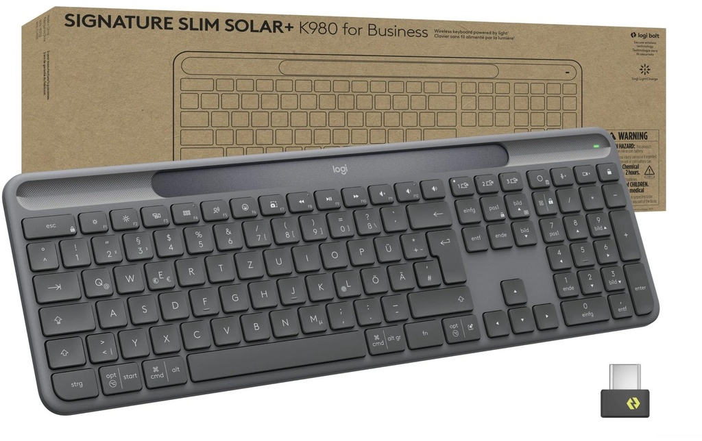 Logitech Clavier Slim Solar+ K980 Business Mise en page CH