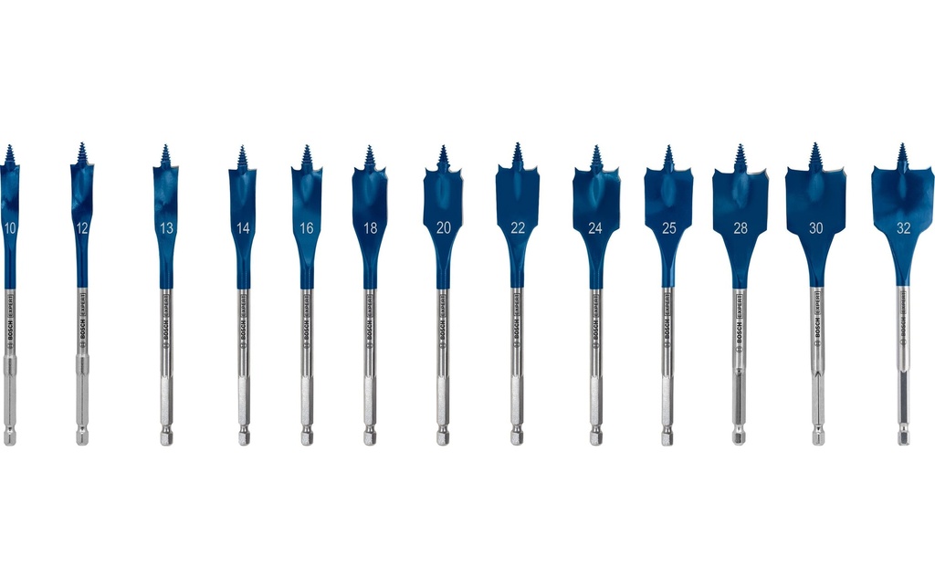Bosch Professional Set di punte per fresatura piana Expert Self Cut Speed, 13 pièces