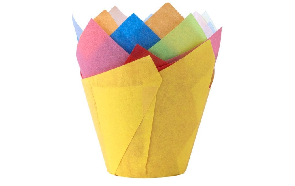 Demmler Moule à muffins Tulip Wraps Uni 24 pièces