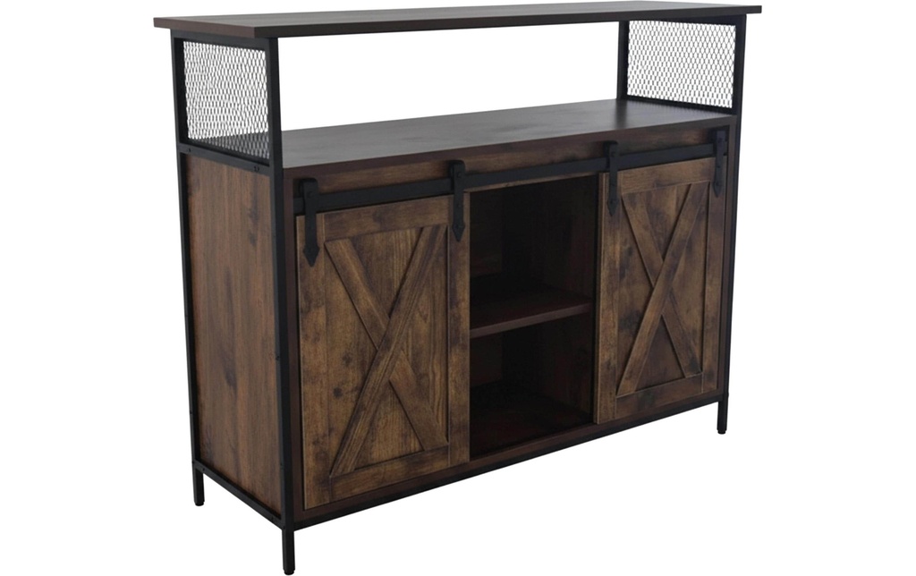 relaxdays Buffet 80 x 100 x 33 cm brun/noir