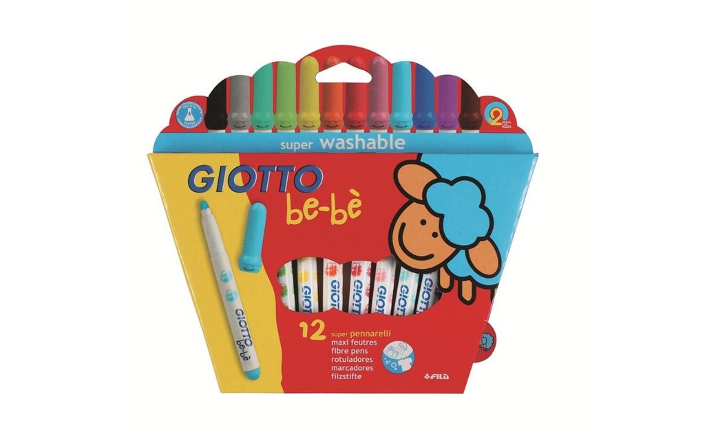 Giotto Crayon feutre be-bé 12 pièces, Multicolore