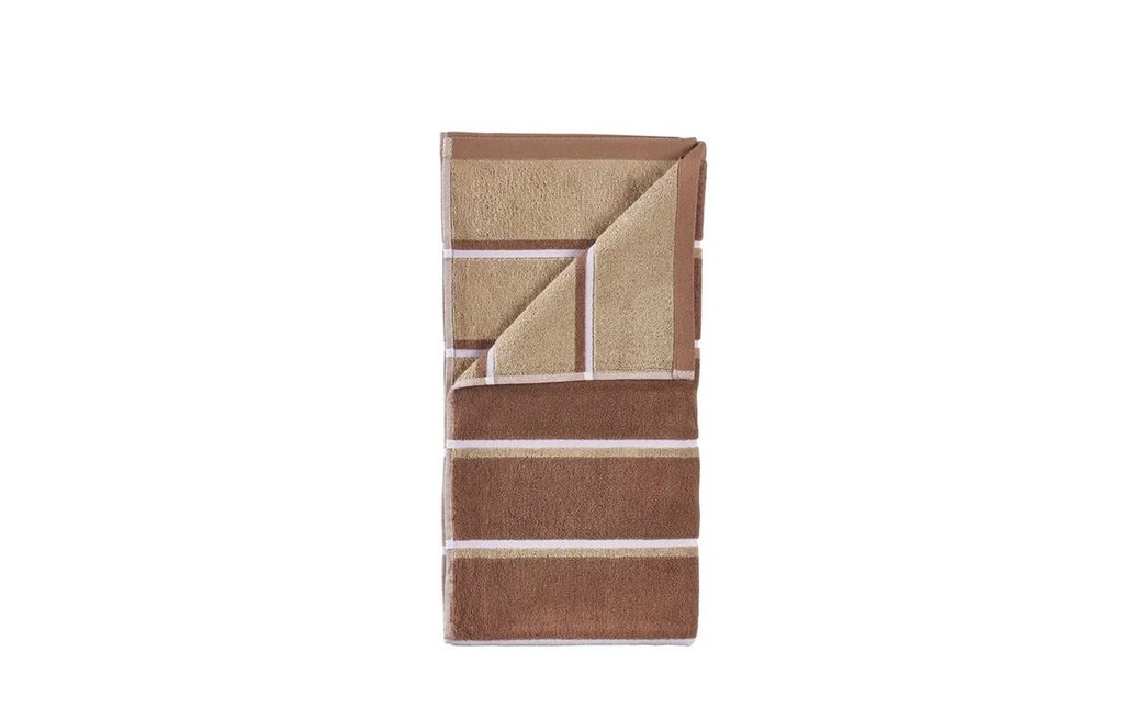 Zone Denmark Serviette de douche 70 x 140 cm terre cuite/chameau/lupin