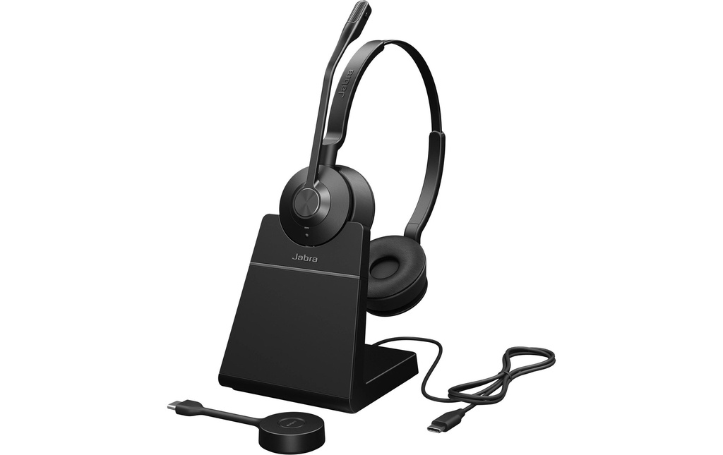 Jabra Casque avec micro Engage 55 SE UC Stereo USB-C, station de chargement incluse