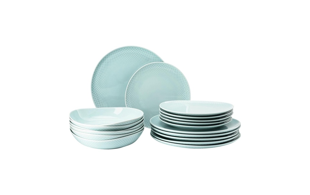 Rosenthal Assiette non décorative Junto Opal Green, set de 18 pièces