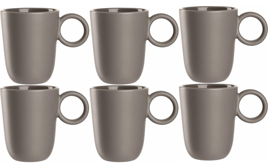 LEONARDO Tasse à café Roma 400 ml, 6 Pièce/s, Taupe