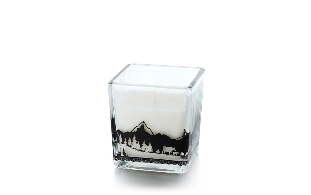 balthasar Bougie en verre Alp 1 pièce, Blanc