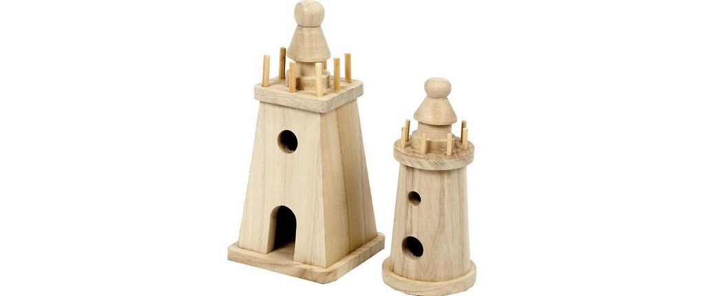 Creativ Company Mini figurine Phare 2 pièces, marron