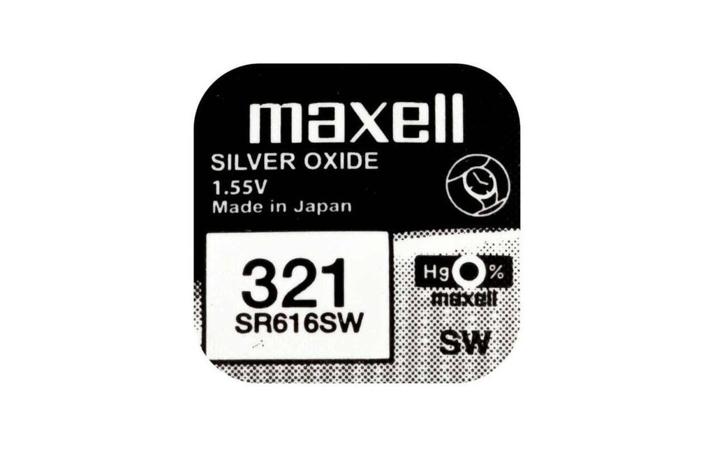 Maxell Europe LTD. Pile bouton 321 SR616SW , 10 Pièce/s