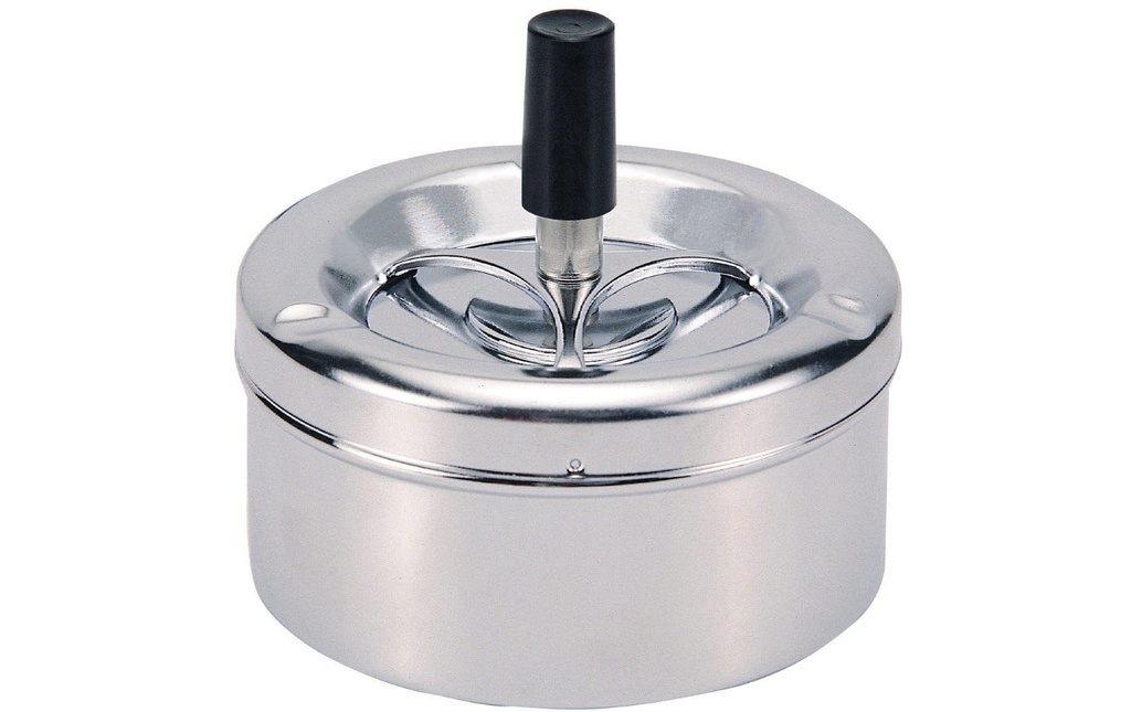 Dameco Cendrier avec un couvercle centrifuge, Argenté