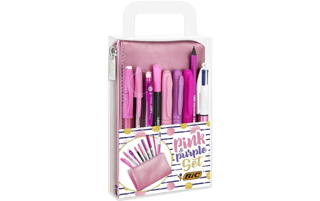 BIC Stylo bille Pink und Purpleset 10 pièces