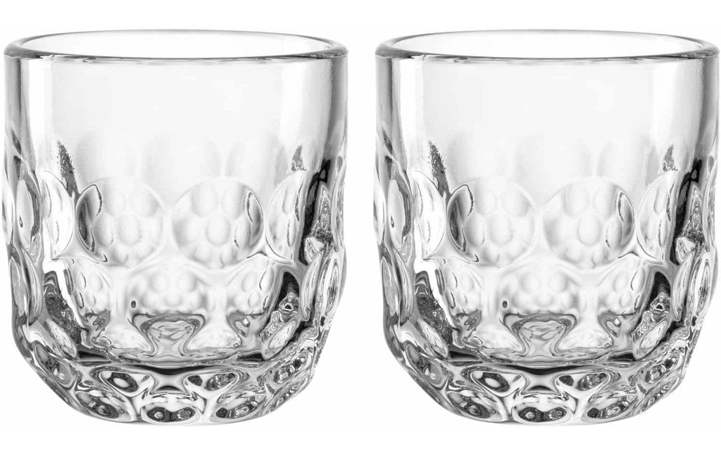 LEONARDO Verre à cappuccino Gocce 1 60 ml, 2 pièces, Transparent
