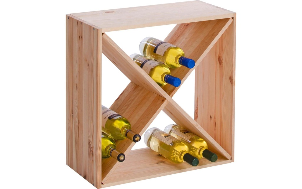 Zeller Present Range-bouteilles de vin 52 x 25 x 52 cm, bois de conifère