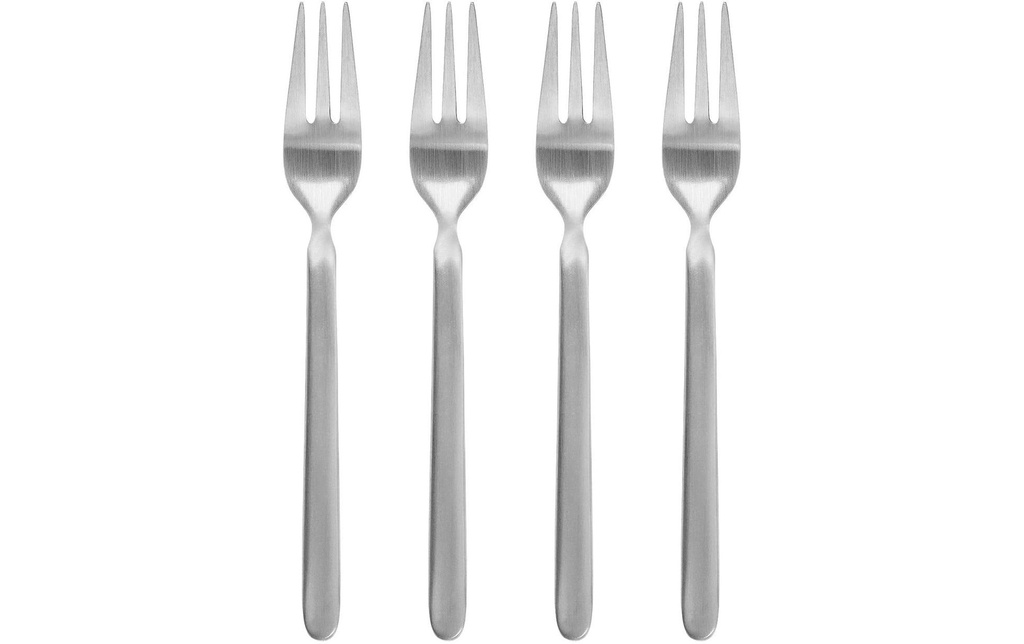 Blomus Fourchette à gâteau Stella 4 pièces, Argenté