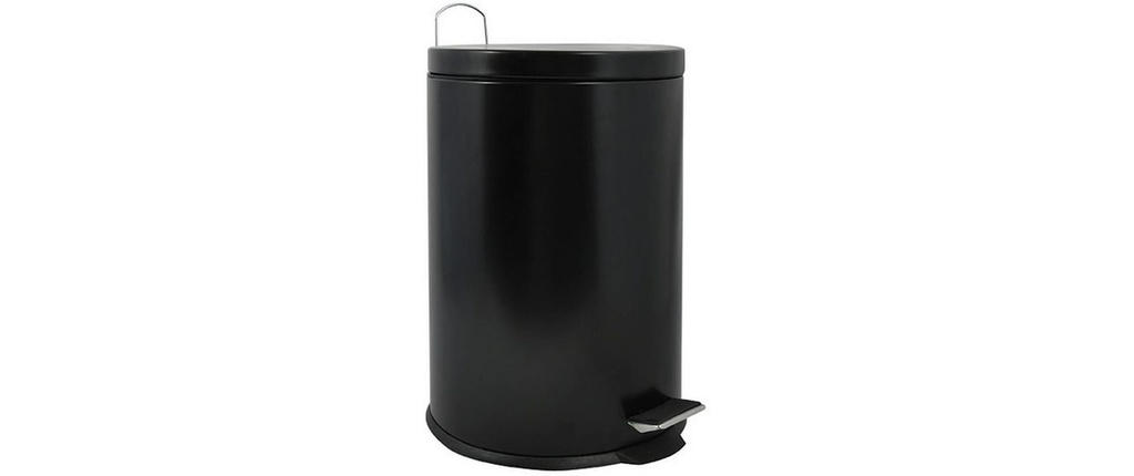 MSV Poubelle à pédale 20 l, Noir