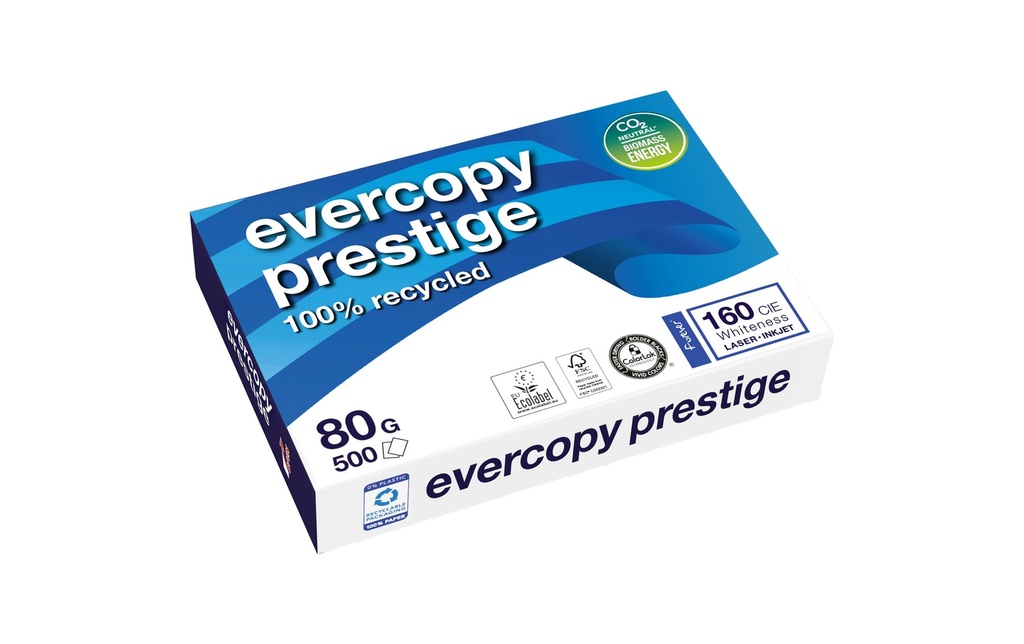Evercopy Papier pour photocopie A4, Blanc, 80 g/m²,2500