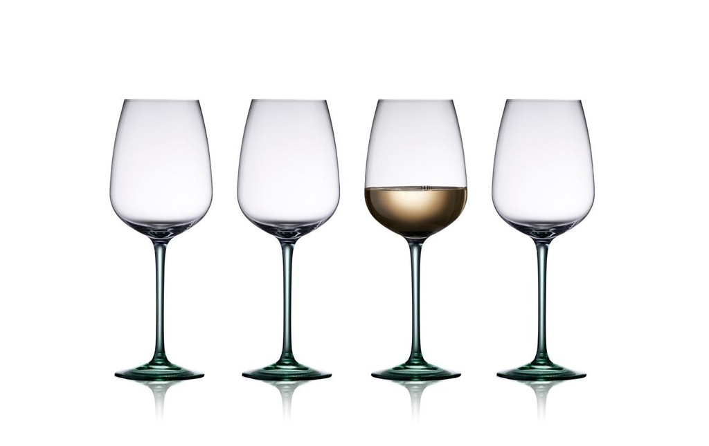 Lyngby Service de verres à vin Vienne Vert, 4 pièces, 53 cl