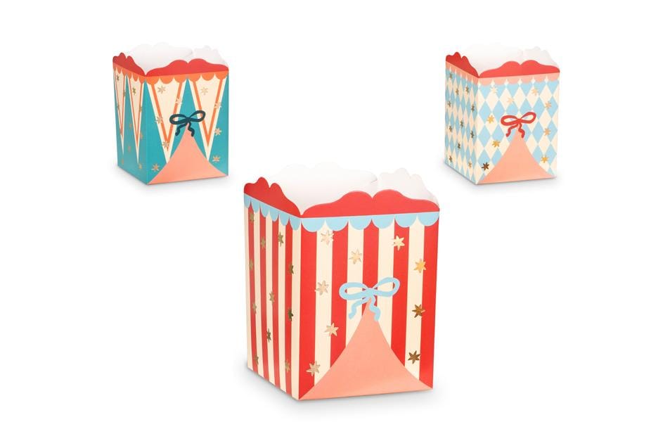 Partydeco Coupelle à amuse-bouches Le cirque, 8 x 11.5 x 8 cm, 6 pièces