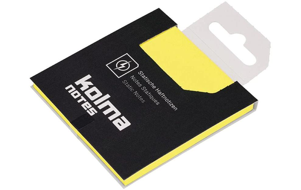 KOLMA Fiches adhé.76x76mm jaune,100f (100 pces)