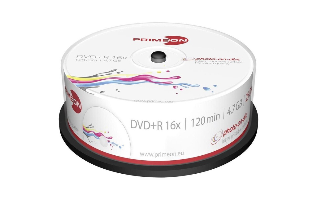 Primeon DVD+R 4.7 GB, tour (25 Pièce/s)