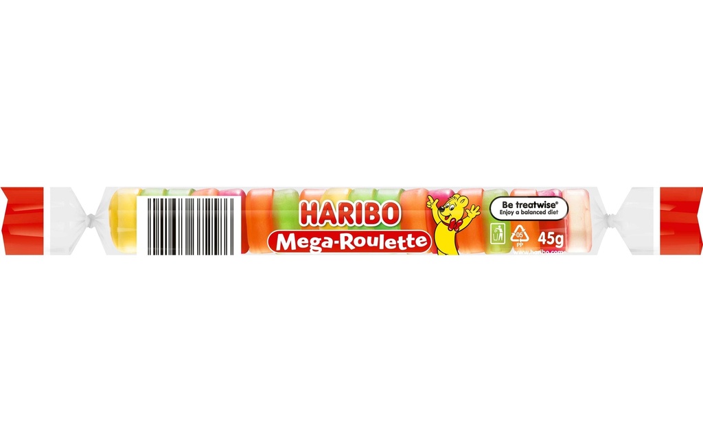 Haribo Bonbons gommeux Méga roulette 45 g
