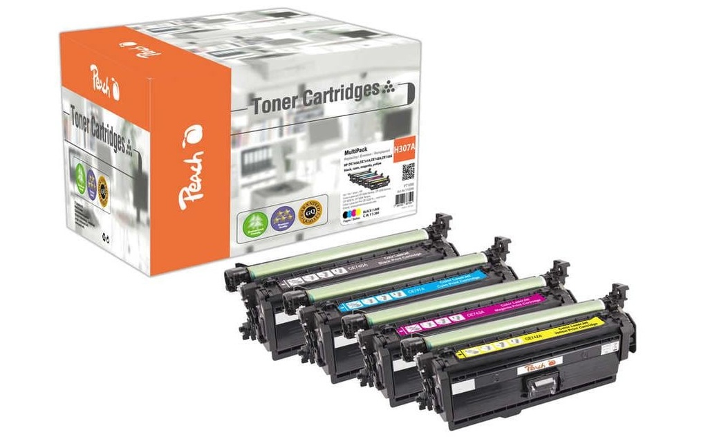 Peach Kits de toner HP No. 307A noir/Cyan/Magenta/Yellow