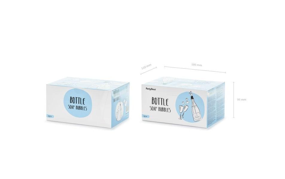 Partydeco Accessoires de fête Bulles de savon Bouteille de champagne, 24 pièces
