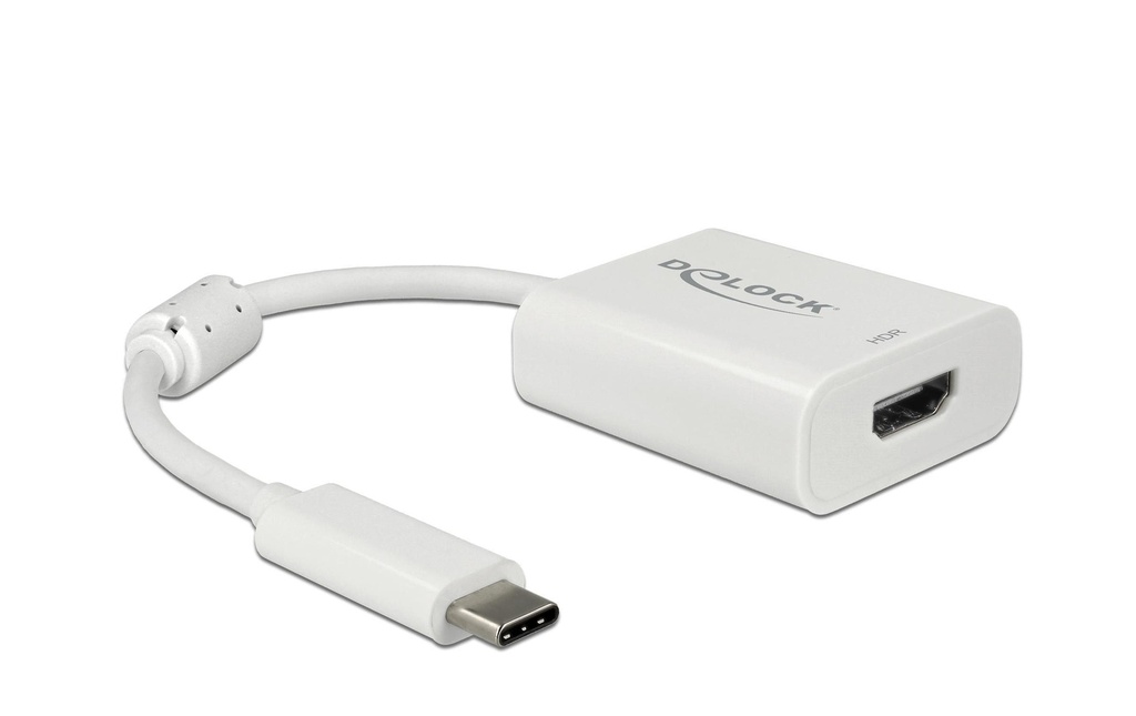 Delock Adaptateur USB Type-C – HDMI 4K, 60Hz, HDR, blanc